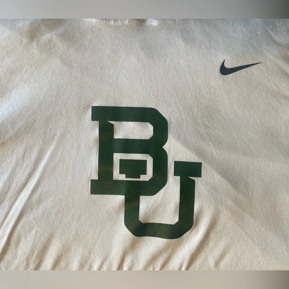 Baylor University Men’s Nike White Long Sleeve T-shirt - Picture 2 of 6
